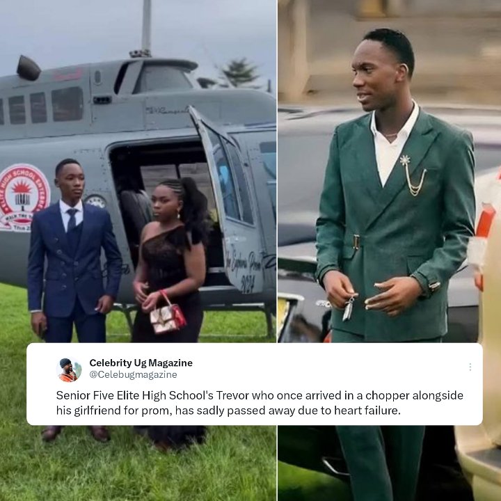 I think he was battling heart problems for long and that helicopter prom masappe was one of his last wishes that his parents granted him knowing their kid was leaving anytime, Yadde many people judged him online...never comment wat we dont knw!!! 
RIP TREVOR