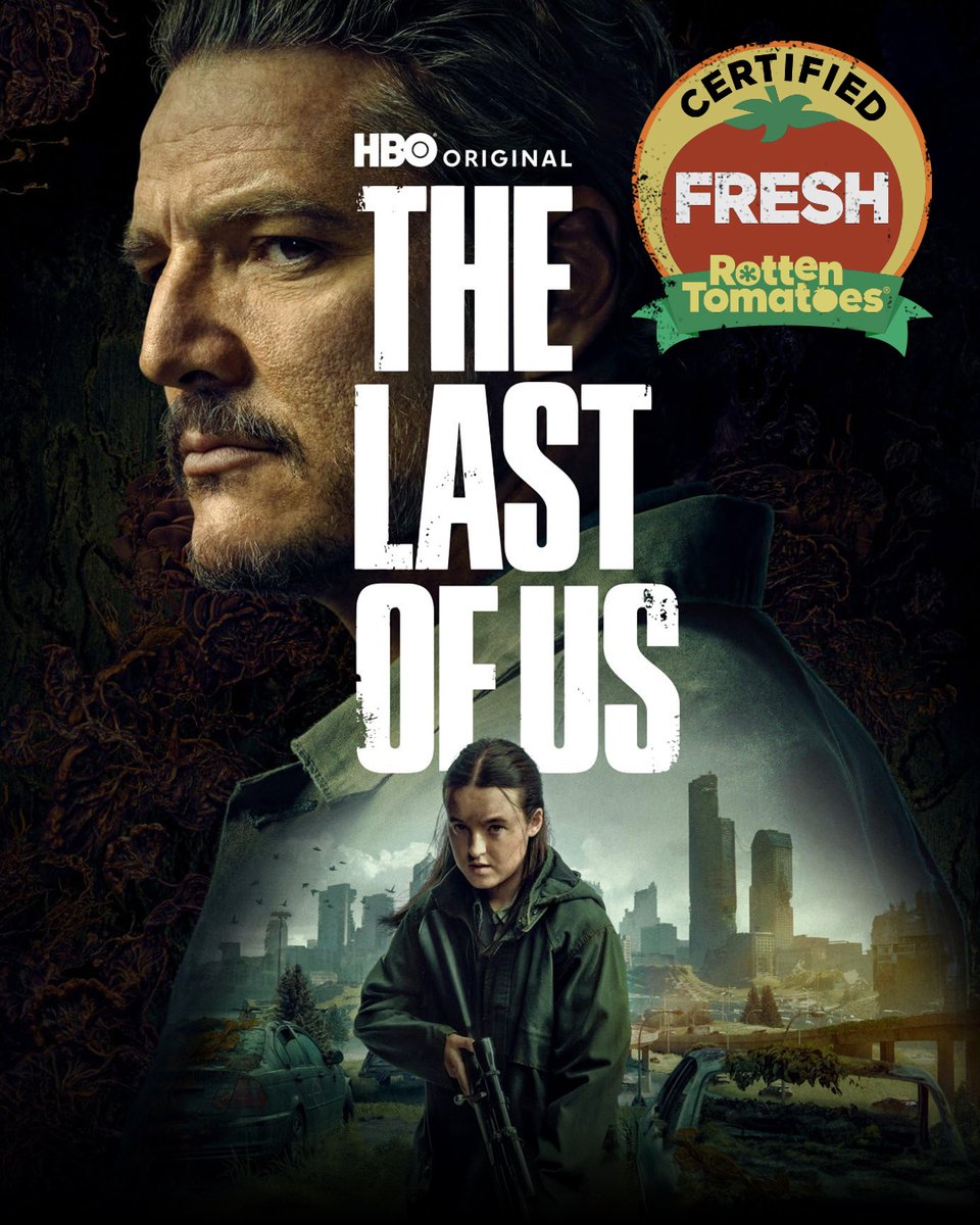 RottenTomatoes's tweet photo. #TheLastOfUs Season 2 is Certified Fresh at 92% on the Tomatometer, with 38 reviews: https://t.co/pnv4GIv2Qn https://t.co/K9Fm9qQSaC
