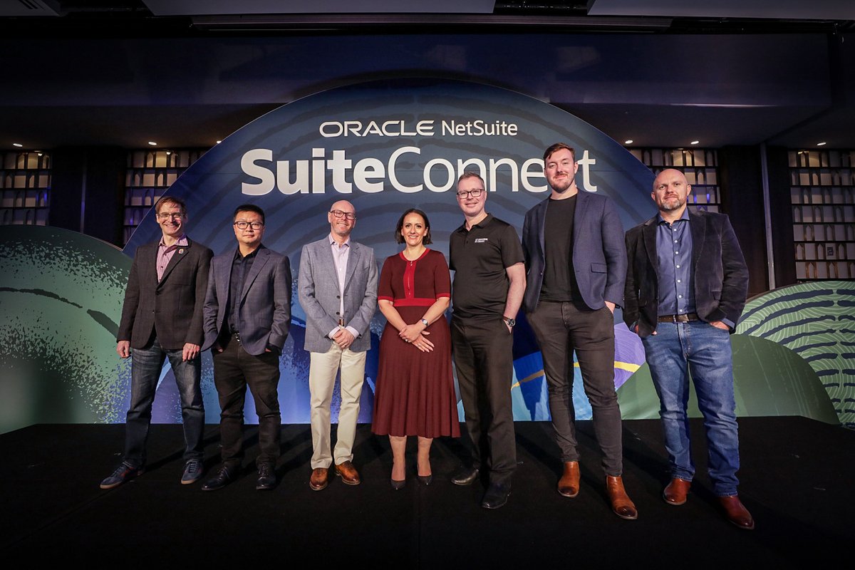 NetSuite's tweet image. Hooroo, Sydney! 🇦🇺 At #SuiteConnect, our founder and EVP Evan Goldberg and SVP of Technology and AI Brian Chess were joined by VP and GM of ANZ Scott Wiltshire as they rolled out exciting #AI innovations for our ANZ customers. social.ora.cl/6012FoI0p