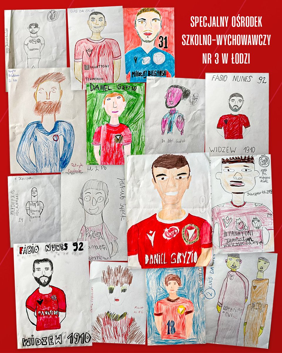 Tak naszą drużynę widzą podopieczni Specjalnego Ośrodka Szkolno-Wychowawczego nr 3 w Łodzi 🤩

Wszystkie portrety zostały narysowane "Od Serca. #Bardziej" ❤️