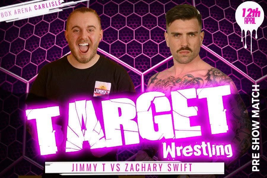 🎯 The fifth match signed for our 12th Anniversary show on Saturday 12th April in Carlisle is…
 
JIMMY T VS ZACHARY SWIFT

Tickets available here – targetwrestling.bigcartel.com