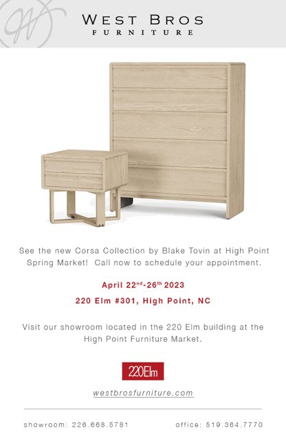 Visit West Bros Furniture during the High Point Market - mailchi.mp/e5eb36565c57/v…