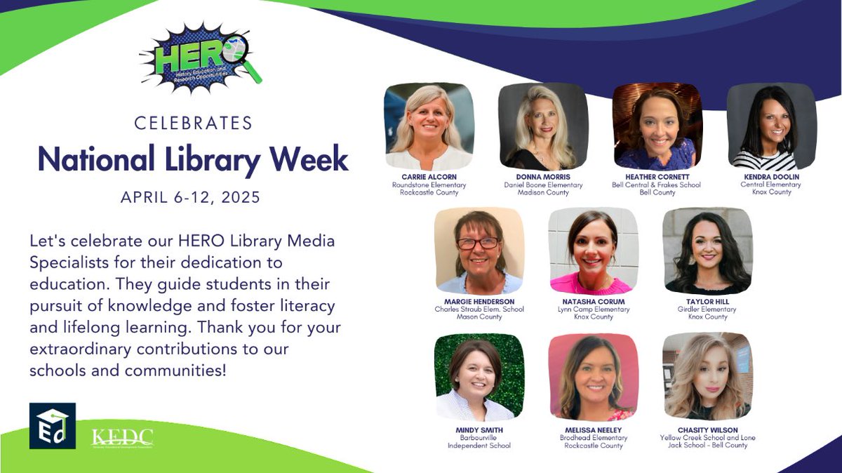 Happy National Library Week!
Libraries are more than books — they’re hubs of creativity, connection, and lifelong learning.
Take a moment to visit, explore, and thank the librarians — “HEROE” who make it all possible! <a href="/KEDCGrants/">KEDC Grants</a> <a href="/KEDC1/">KEDC</a>