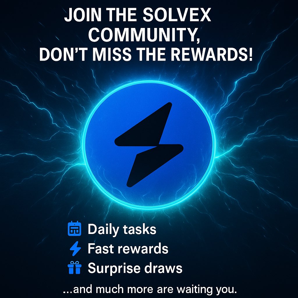 ⚡ Join the Solvex Community, Don’t Miss the Rewards!

🎉 Rewarding events have started on our Telegram channel!
✅ Complete the tasks, 👥 join the community and 💰 get your reward!

🔗 Click now to join:
[t.me/SolvexNetworkT…]

Don’t miss the opportunities that shine in blue:
