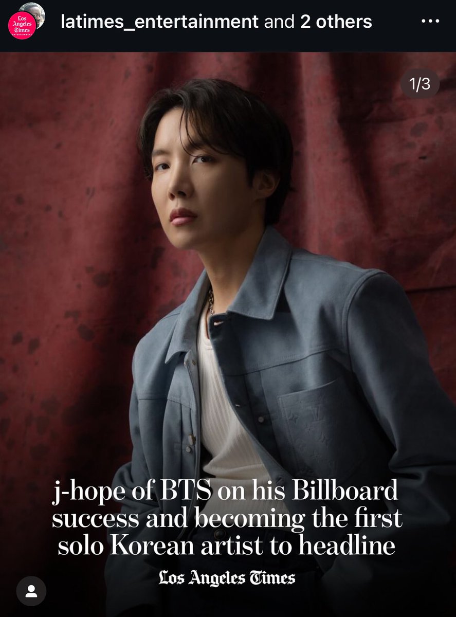 ms_terrisse's tweet image. Hey Army Hobi made it to the @latimes_entertainment official Instagram please go and show him some love. Excerpts from the article are posted along with the photos. They don’t feature a ton of musicians so it’s kind of special.