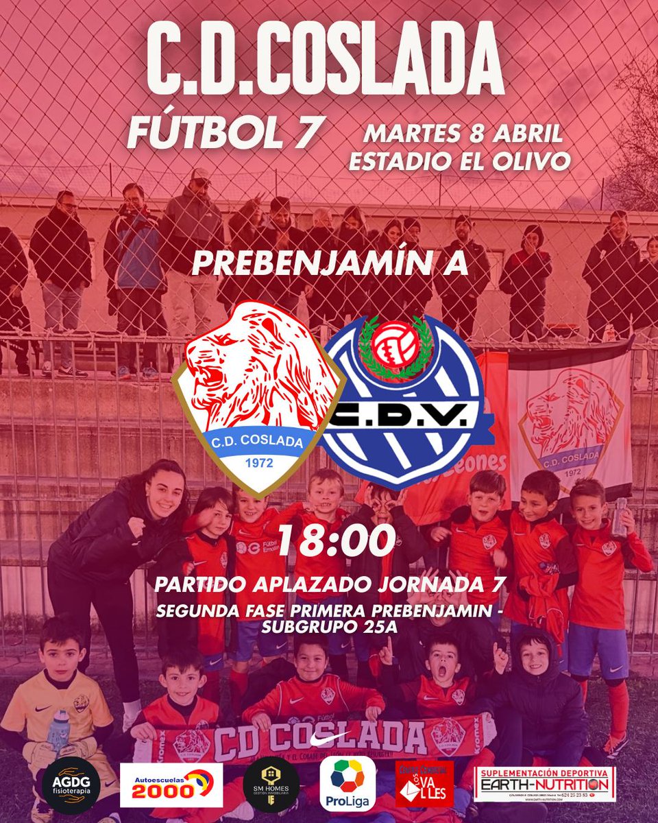PREBENJAMÍN 🅰️

Los 🦁🦁🦁 de <a href="/elenazamorano9/">eleenaaa</a> jugarán mañana a las 18:00h en El Olivo 🏟️ su partido de liga frente al <a href="/CDVicalvaro/">C.D. Vicálvaro ⚽️</a> "C"  correspondiente a la jornada 7️⃣ de la segunda fase liguera

Los nuestros quieren ser campeones de su liga y jugar la Fase Final de Cotorruelo 💪🏻