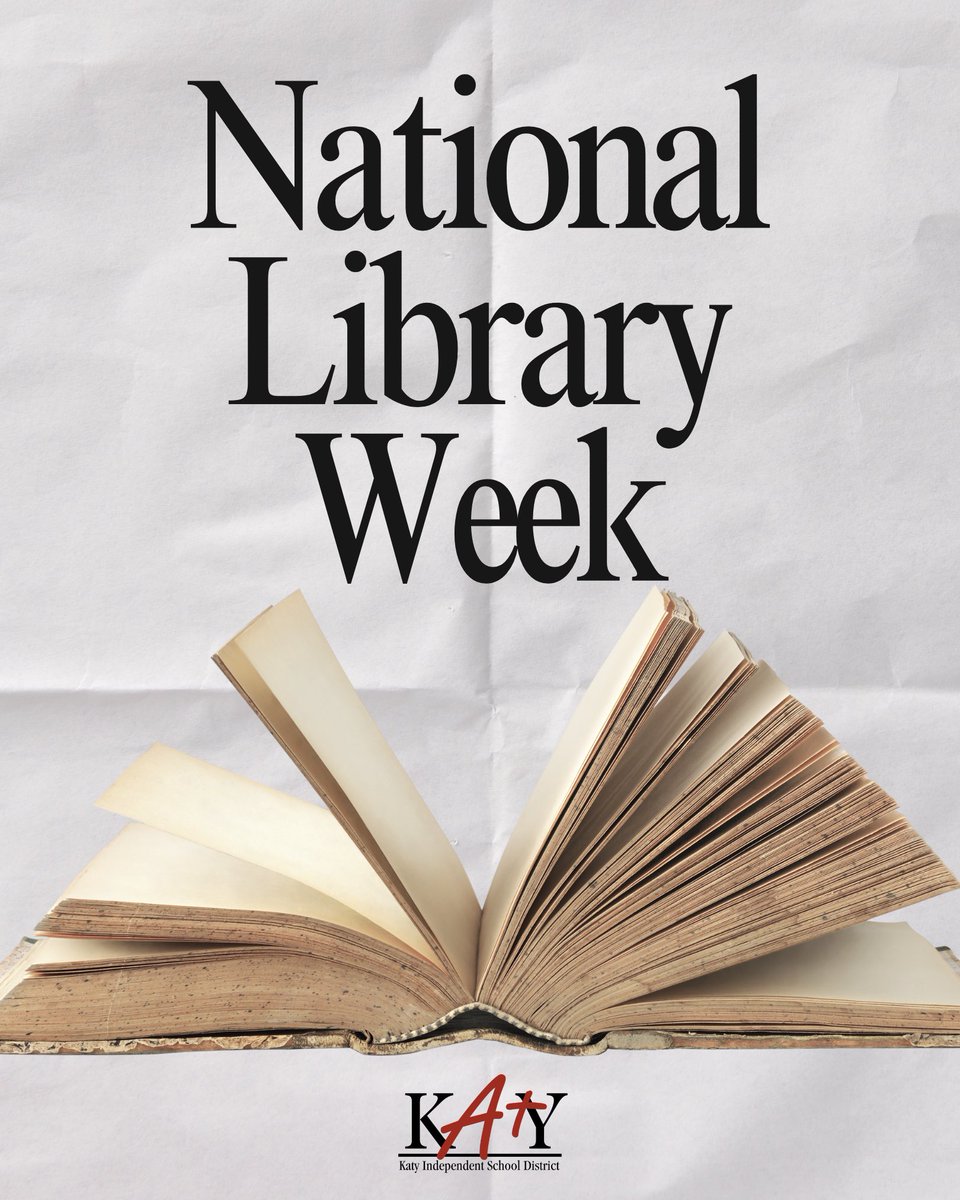 This week, Katy ISD is proud to join the nation in celebrating National Library Week! Our libraries are more than shelves of books — they’re vibrant spaces where curiosity is encouraged, learning is supported and imagination comes to life. #KatyISD