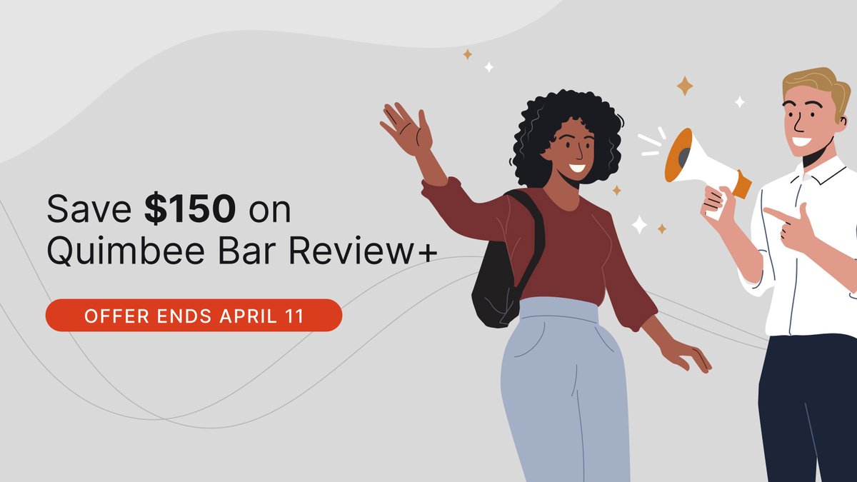 The countdown to save $150 is on. Through April 11, you can save on our top bar review course. If you’re a Study Aids user, be sure to log into your account before checking out—you could have up to $300 in credits to use toward your purchase. 👀 hubs.li/Q03gg7yX0