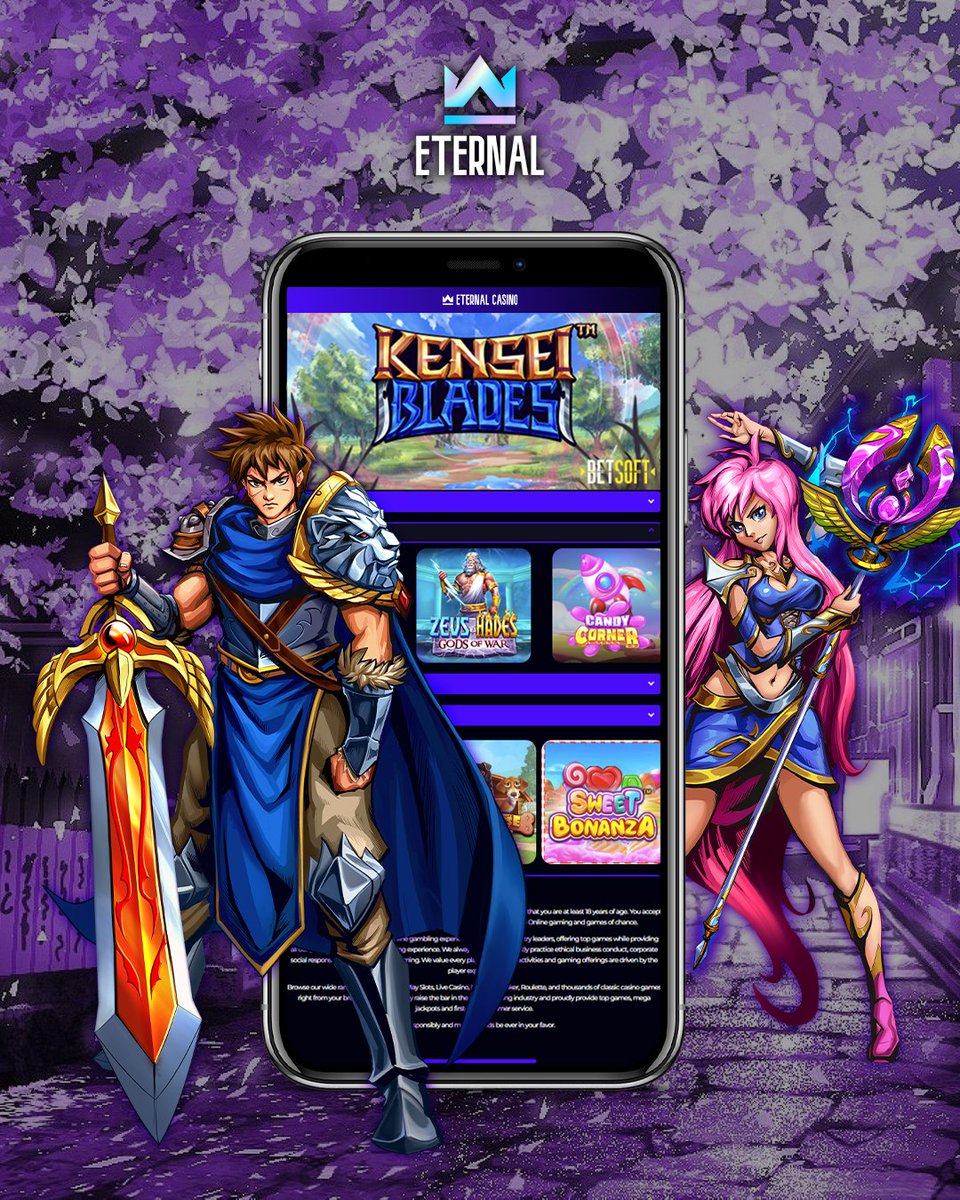 Blades gleam under the rising sun, and fate whispers to those who dare.

Kensei Blades is more than a battle, it’s a dance of skill, honor, and untamed destiny. 

Eternal invites you to a realm where every spin is a stroke of mastery, and only the brave leave their mark.