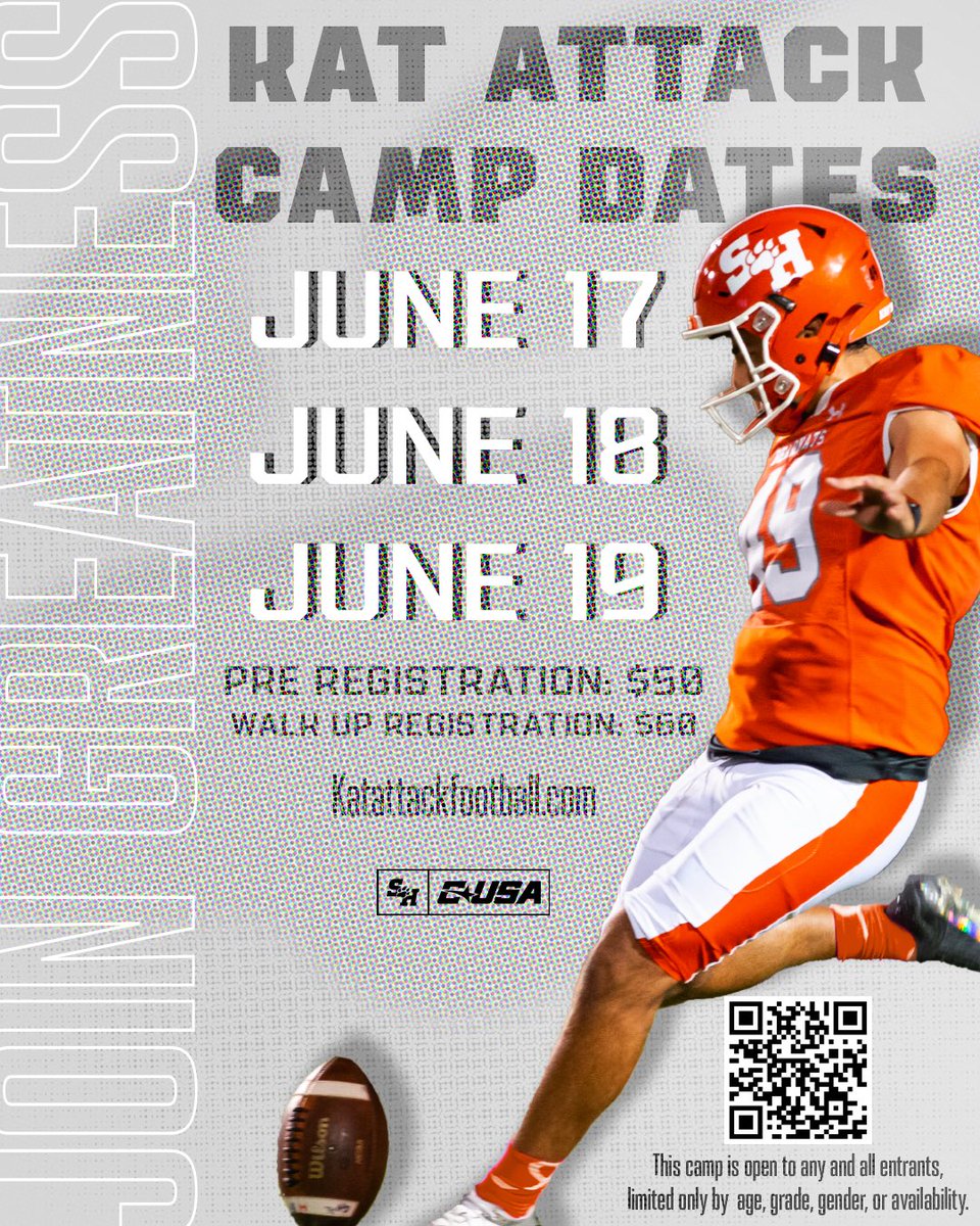 Come out and show your talent at Kat Attack! <a href="/BearkatsFB/">Sam Houston Football</a>