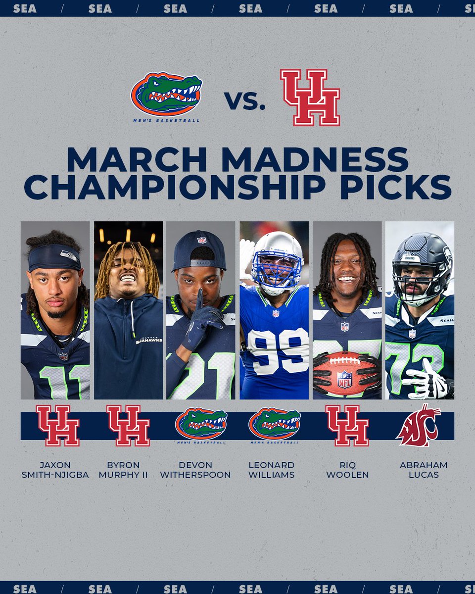 Seahawks's tweet photo. The @MarchMadnessMBB picks are in. 🤔 https://t.co/bVeULBuI9i