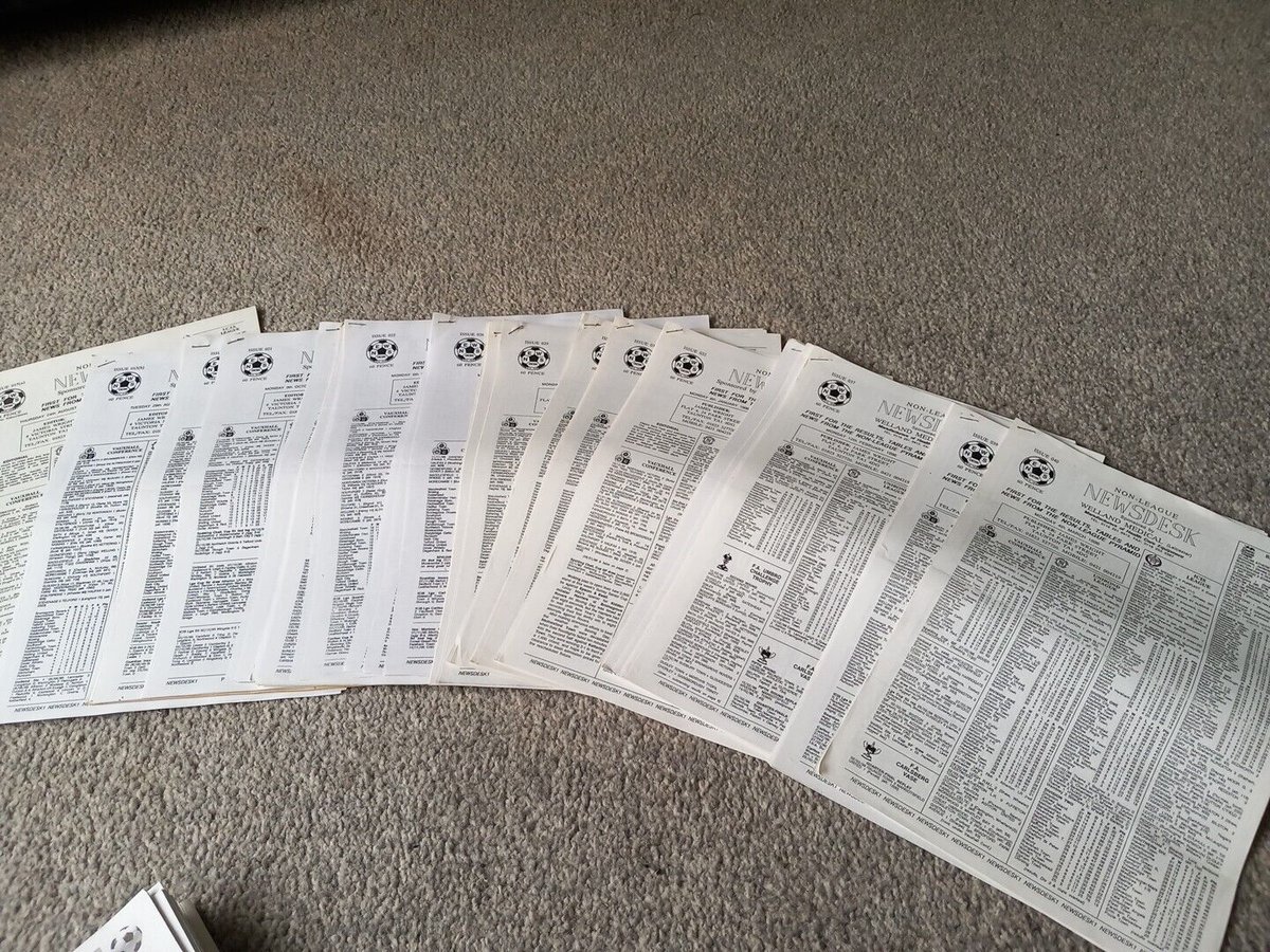 rchivesfootball's tweet photo. NEW ARRIVALS - Really pleased with today's new arrival, an almost complete set of Non-League Newsdesk, around 200 editions of the booklet from 1995-2001 Duplicates available for purchase https://t.co/lXmuRBMBs2 https://t.co/kvzlPzdD87