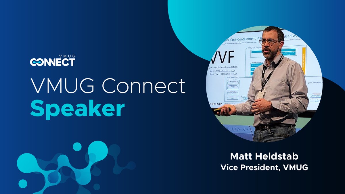 VMware User Group (@myvmug) on Twitter photo Hear real stories from real users at #VMUGConnect with #VMUG Vice President, <a href="/mattheldstab/">Matt Heldstab</a>. From #VCF certification prep to unfiltered insights, his sessions are packed with expert knowledge. Level up your career with Matt and register today: hubs.la/Q03gggLC0 Hear real stories from real users at #VMUGConnect with #VMUG Vice President, <a href="/mattheldstab/">Matt Heldstab</a>. From #VCF certification prep to unfiltered insights, his sessions are packed with expert knowledge. Level up your career with Matt and register today: hubs.la/Q03gggLC0