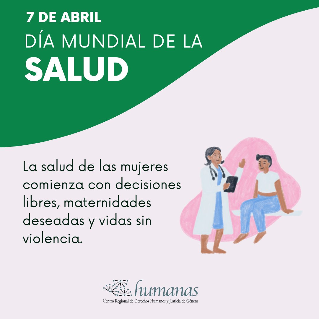 ⚪En este #DíaMundialDeLaSalud, recordamos que hablar de salud también es hablar de derechos. Que niñas, adolescentes y mujeres accedan a información, acompañamiento y servicios de salud sexual y reproductiva es clave para un futuro con igualdad y justicia.