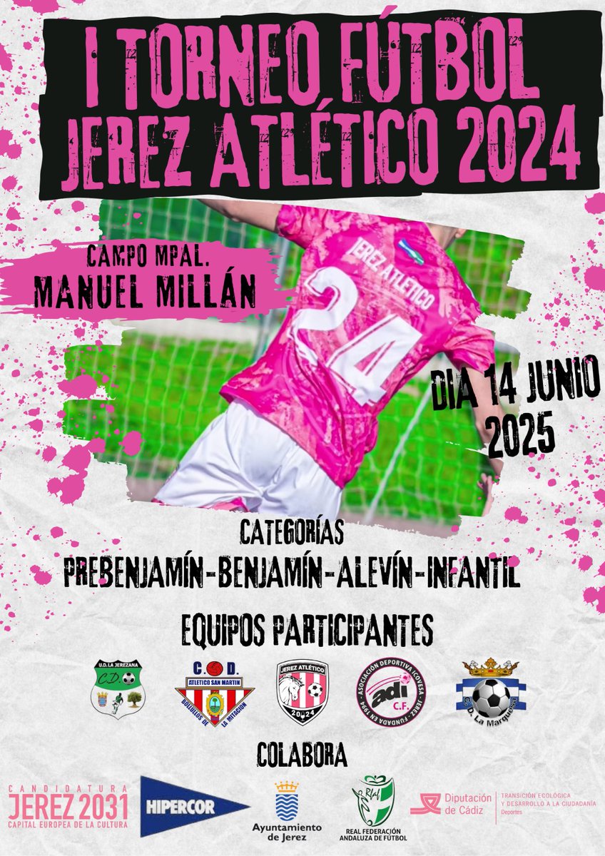 Con orgullo comunicamos que hemos sido invitados por una de las mejores canteras de Jerez el <a href="/JAtletico2024/">Jerez Atlético 2024</a>, a participar de su I torneo  de futbol. Estaremos encantados de estar allí el 14 de junio de 2025. ¡Gracias!