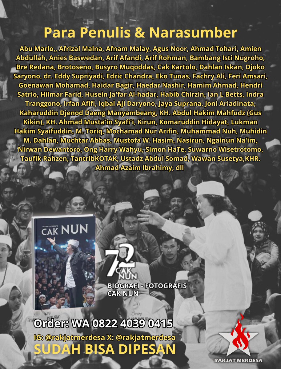 RakjatMerdesa's tweet image. @abumarlo @afrizalmalna28 @agusnoor @AhmadTohari @aniesbaswedan @CakKartolo @iskan_dahlan @Maseddot @EdricChandra @Ekotunas @feriamsari @gm_gm @Haidar_Bagir @satriohendri @hilmarfarid @JayaSupranaShow @tantrikotak @kotakband_