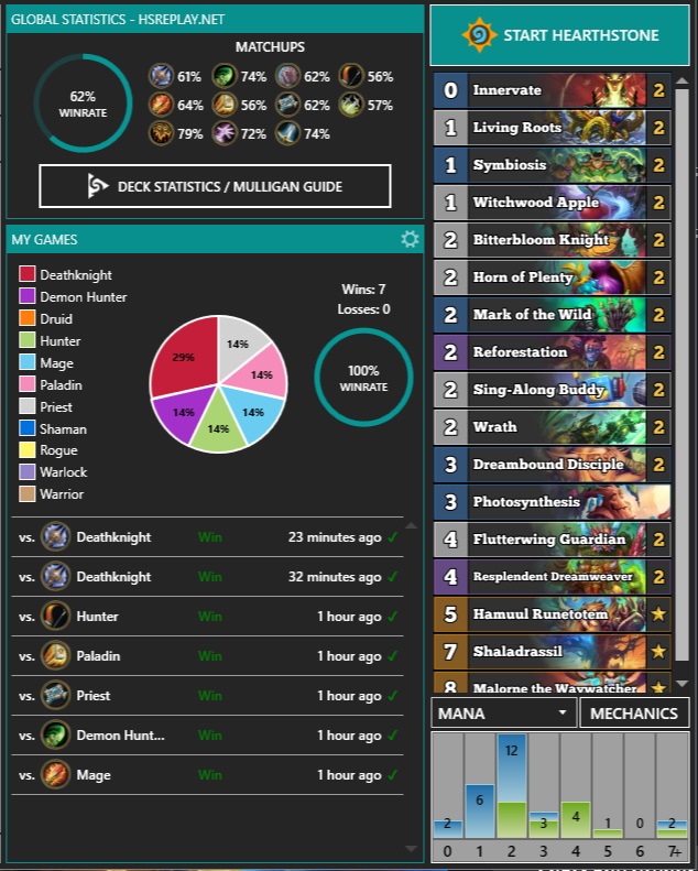 final push to legend with imbue druid score 7-0 (x10 star bonus ) #Hearthstone