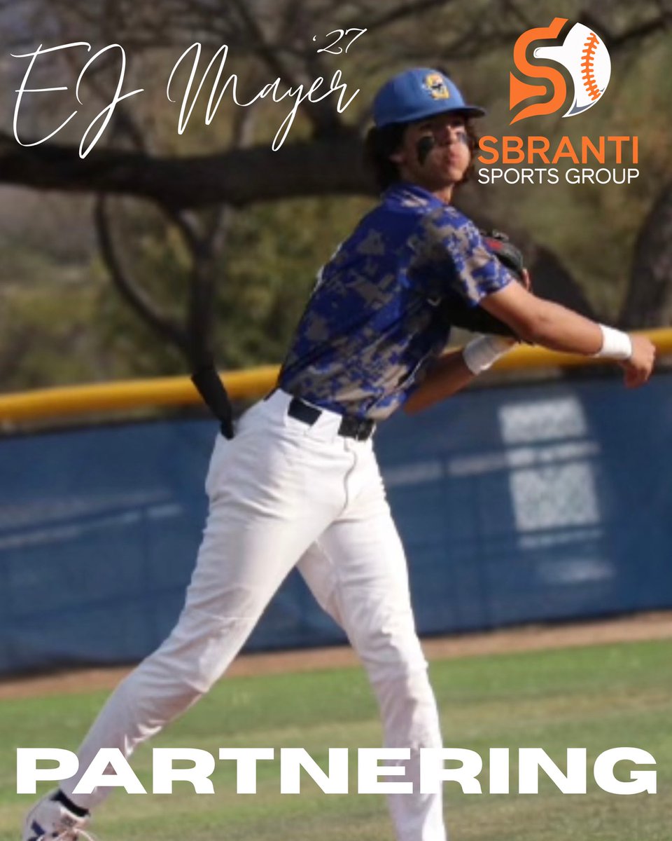 New Addition to the SSG Family 🚨

Please welcome EJ Mayer to Sbranti Sports Group! 🔥

EJ is a 2027 grad and standout middle infielder from Sahuarita High School. EJ has already established himself as one of the top prospects in Arizona for the ‘27 class.
