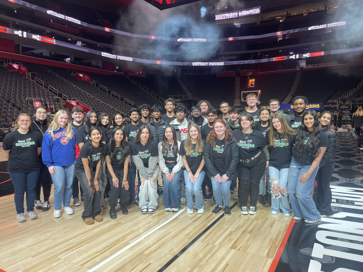 Novi High School Choir (@novichoir) on Twitter photo Sound check complete ✅ Thank you, <a href="/DetroitPistons/">Detroit Pistons</a> for giving us this awesome opportunity to perform the National Anthem tonight! #novipride Sound check complete ✅ Thank you, <a href="/DetroitPistons/">Detroit Pistons</a> for giving us this awesome opportunity to perform the National Anthem tonight! #novipride