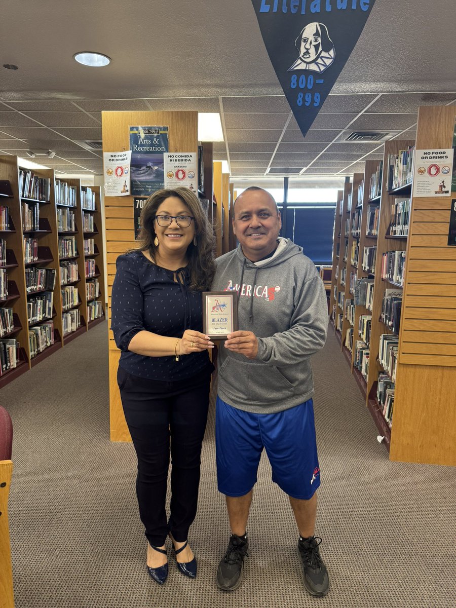 Huge Shout Out to our Blazer Teacher of the Month, the one and only Coach Perez!!! Can’t think of a teacher more deserving!!! #EAT #One11 #PoP <a href="/Americas_HS/">Nancy Torres</a> <a href="/Coach_NoeRobles/">Noe Robles</a>