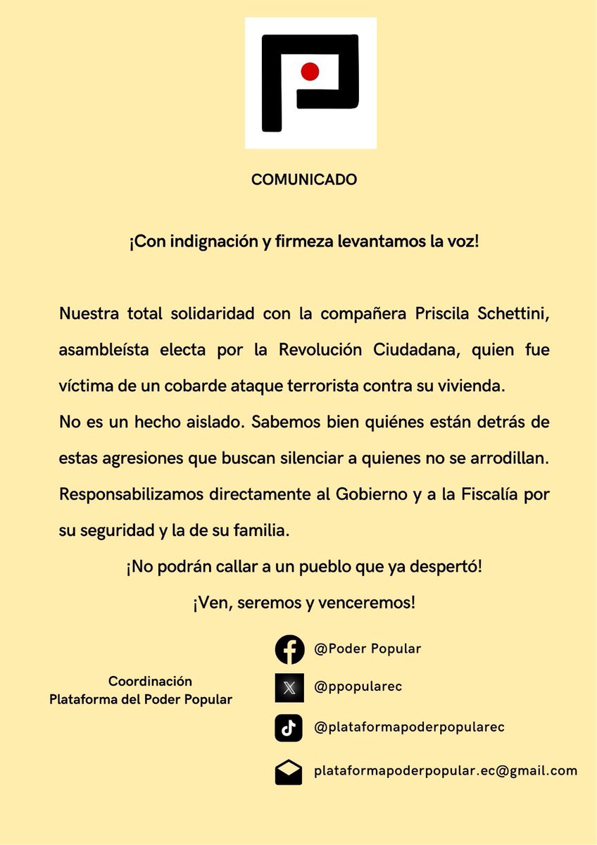 PrisSchettini's tweet photo. Gracias @ppopularec y a #Unitierra por su solidaridad y apoyo, aquí seguimos juntos resistiendo, a luchar siempre con la verdad 💪 https://t.co/l8F4Q9G0cN