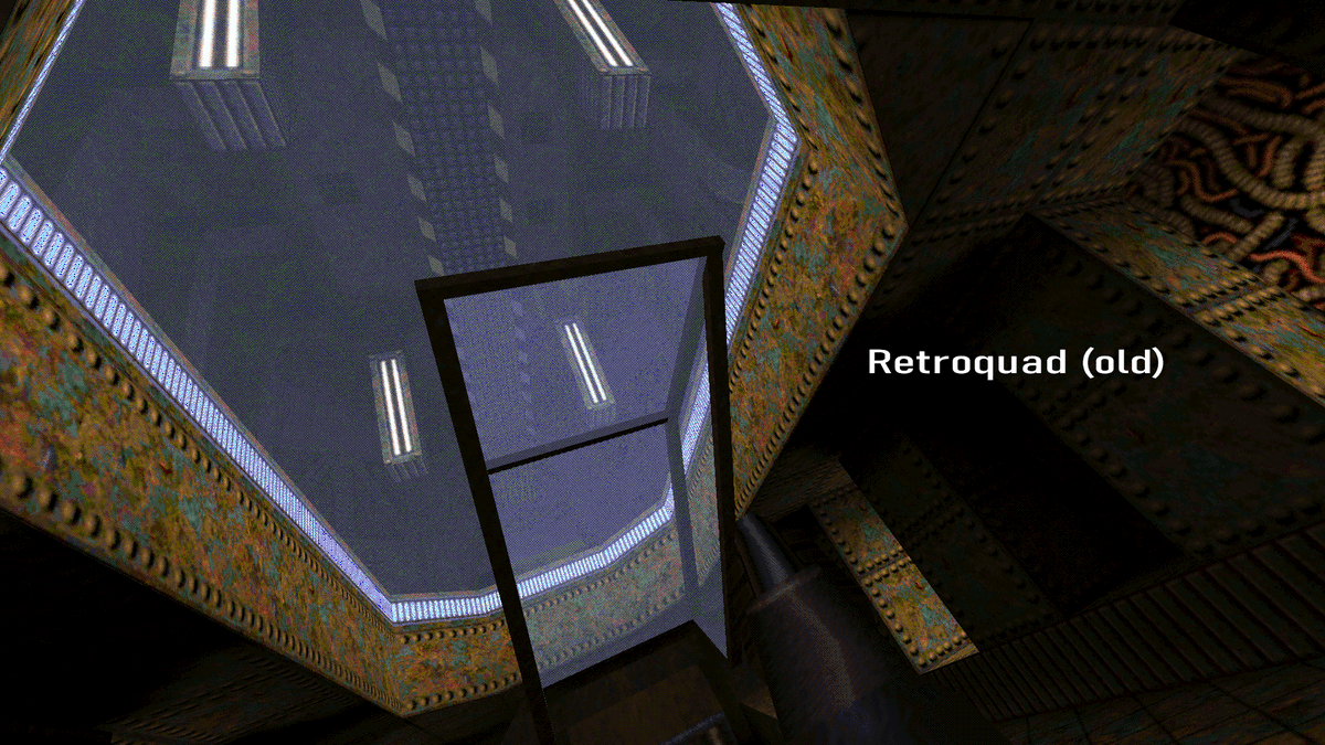 mankrip's tweet photo. The #Retroquad engine finally achieved the pinnacle of transparencies in 8-bit indexed color software rendering. The color distortions in dark spots and multi-layered transparencies are fixed, and the final result looks closer to hardware rendering. https://t.co/YDPqrbMxbP