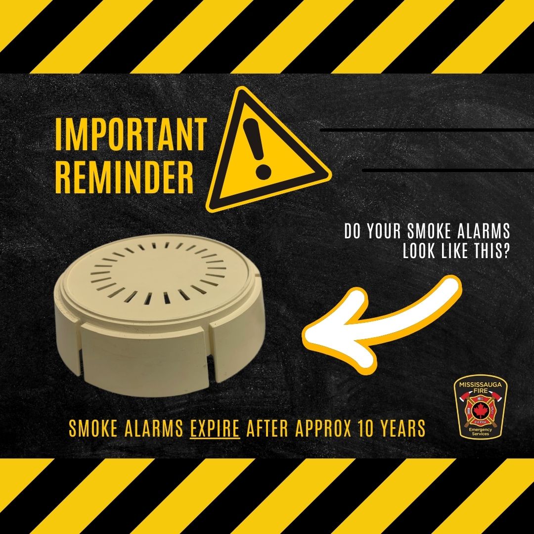 On a recent visit to a home in the Lorne Park neighbourhood, our staff found several out-of-date smoke alarms. A friendly reminder for your safety:

SMOKE ALARMS EXPIRE. Check the date, test all devices once per month, and change batteries twice per year.

bit.ly/4c9ixDI