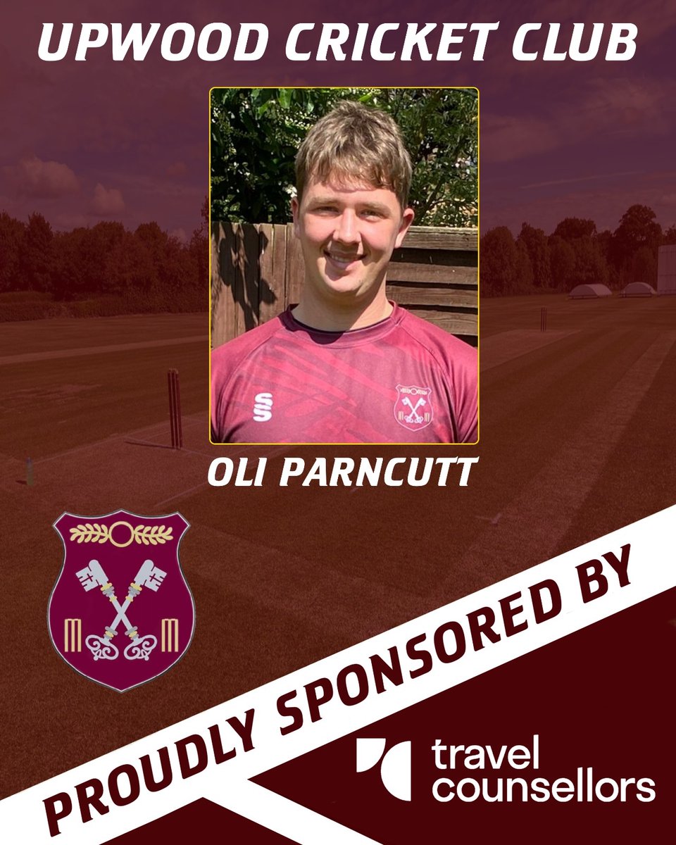 Player sponsorship announcement  📣 

The club is extremely grateful to announce that despite rocking a mullet, wicket keeper batsman Oli Parncutt, will be sponsored by Alex Buckle - The Travel Guru - Personal Travel Counsellors for the 2025 season. 🙌