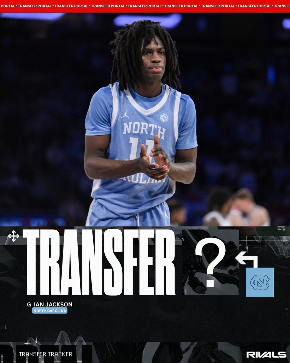 NCAA Transfer Portal (@rivalsportal) on Twitter photo North Carolina guard Ian Jackson (<a href="/22_captainjack/">_CaptainJack.22</a>) has entered the Transfer Portal, sources tell <a href="/RivalsHoops/">Rivals Hoops</a>.
The No. 6 ranked recruit in the 2024 class, Jackson averaged 11.9 PPG and 2.7 RPG as a true freshman.
n.rivals.com/content/athlet… North Carolina guard Ian Jackson (<a href="/22_captainjack/">_CaptainJack.22</a>) has entered the Transfer Portal, sources tell <a href="/RivalsHoops/">Rivals Hoops</a>.
The No. 6 ranked recruit in the 2024 class, Jackson averaged 11.9 PPG and 2.7 RPG as a true freshman.
n.rivals.com/content/athlet…