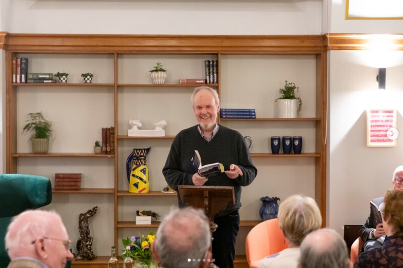 James Harpur (2 North 1975) returned to Cranleigh on March 20th for the launch of his latest verse memoir, The Magic Theatre - ocsociety.org/2025/03/the-ma…
