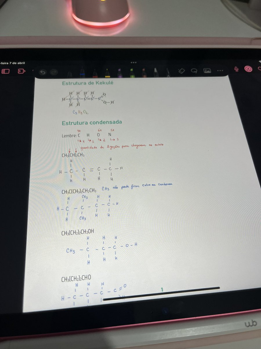 começando a mais mais da química 😍