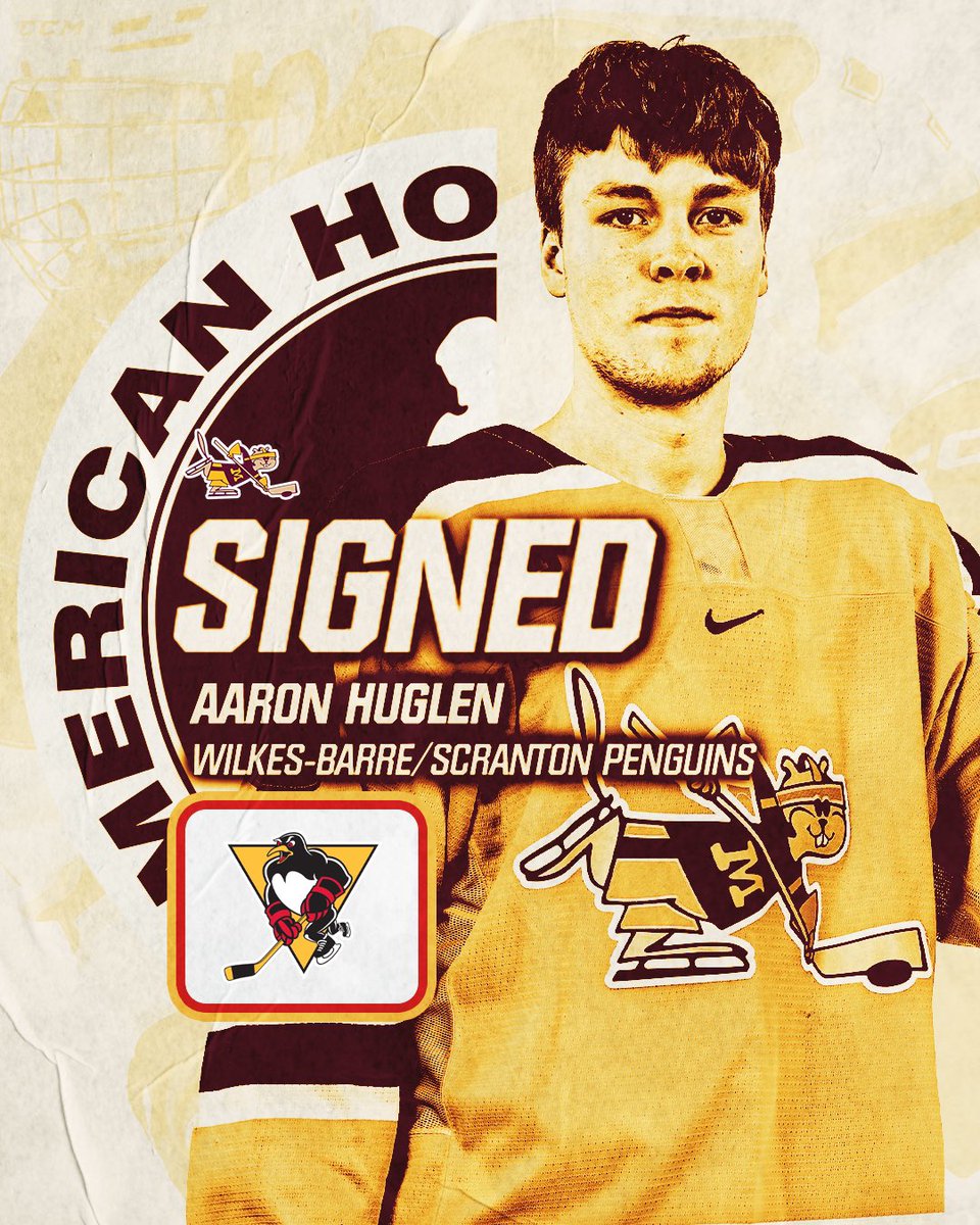 𝓢𝓲𝓰𝓷𝓮𝓭 ✍️

Congratulations to <a href="/aaronhuglen_8/">Aaron Huglen</a> on signing a pro contract with the <a href="/WBSPenguins/">x - Wilkes-Barre/Scranton Penguins</a>!

#PrideOnIce
