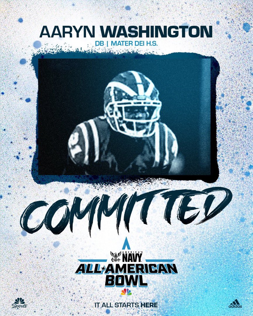 Aaryn “J.O.” Washington (@aarynwash1) on Twitter photo Humbly thankful and grateful for this opportunity!🙏🏾
<a href="/AABonNBC/">Navy All-American Bowl</a> <a href="/GregBiggins/">Greg Biggins</a> <a href="/MDFootball/">Mater Dei Football</a> <a href="/Locksmith1o1/">Coach Sesay</a> <a href="/sensei_david42/">Jason David</a> #NavyAAB Humbly thankful and grateful for this opportunity!🙏🏾
<a href="/AABonNBC/">Navy All-American Bowl</a> <a href="/GregBiggins/">Greg Biggins</a> <a href="/MDFootball/">Mater Dei Football</a> <a href="/Locksmith1o1/">Coach Sesay</a> <a href="/sensei_david42/">Jason David</a> #NavyAAB