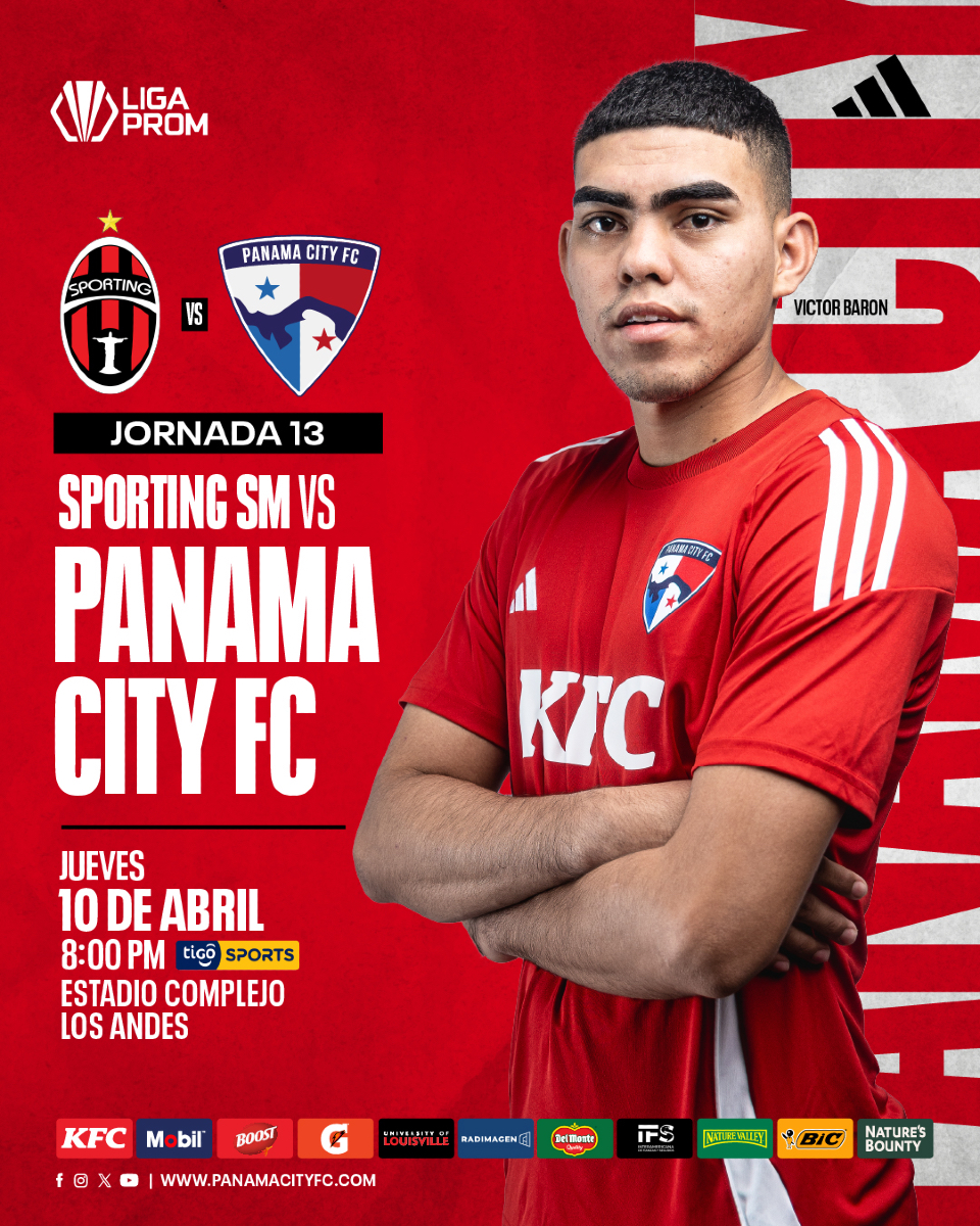 panamacityfc_'s tweet image. ¡Jornada 13!⚡️⚽️ @liga_prom
Este Jueves nos enfrentamos ante Sporting SM
🗓️ Fecha: Jueves 10 de abril
🏟️ Lugar: Estadio Los Andes
⏱️ Hora: 8:00 PM
#VamosCity