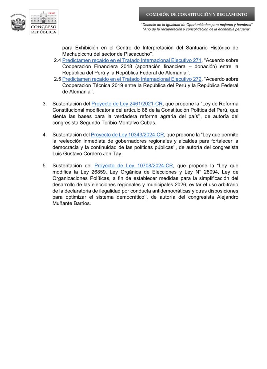 ComisionConsti2's tweet photo. agendaCCR l Martes 08 de abril
#decimosexta #sesionordinaria #congresodelarepublica #perú https://t.co/VlS8oCRoXt
