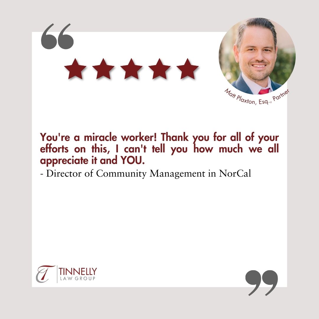 CAHOALaw's tweet photo. The testimonials continue to come in for Partner Matt Plaxton, this time from a Director of Community Management in the NorCal region! Your effort, dedication and time are always appreciated! Not only do our clients appreciate you, but know that your team does too! Congrats! https://t.co/Q6l3iq6fcT
