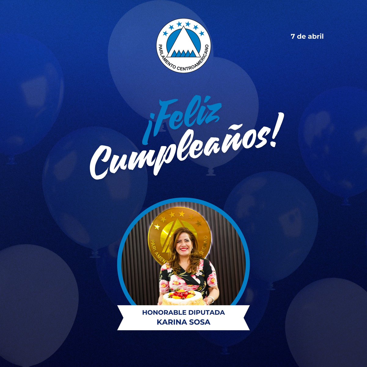 ¡La Bancada Parlamentaria de El Salvador le desea un Feliz cumpleaños a la HD Karina Sosa! 👩🏻🎂

Celebramos este día con mucho aprecio y admiración por su gran labor 🇸🇻👏