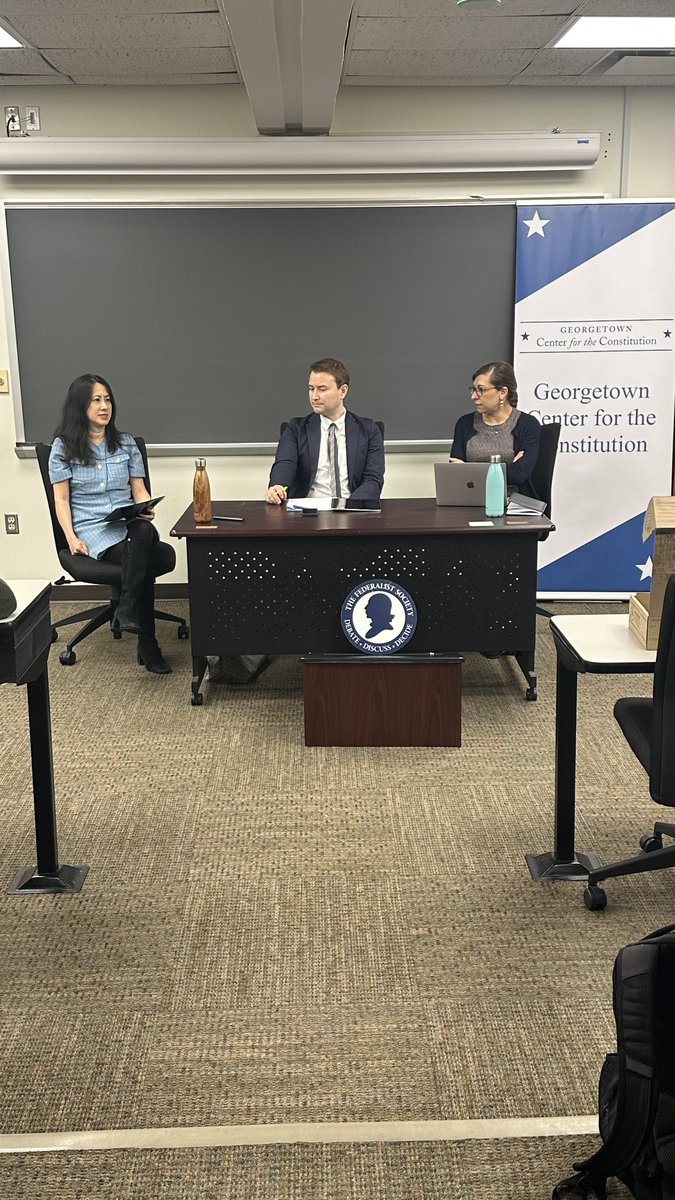 GUConstitution's tweet image. Thank you to our Research Fellows, @BottiniEleonora and Julien Du Vergier, and Georgetown Law’s @y_tew for joining us for a fascinating panel on "Constitutionalism in Contemporary Democracies: Challenges and Opportunities", co-sponsored with @GtownFedSoc. We're grateful for a…