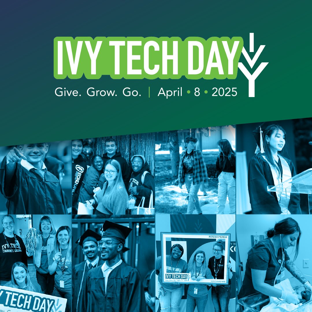 IvyTechLakeCo's tweet image. 🚨Ivy Tech Day is TOMORROW!🚨Will you be the first gift of our 3rd annual Ivy Tech Day? Get ready to celebrate and make a lasting change tomorrow, April 8! 💚 #IvyTech #IvyTechDay #Give2Ivy #GrowIvyGrow