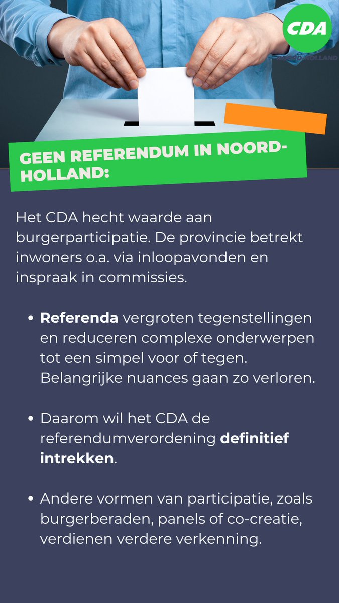 CDA Noord-Holland (@cdanh) on Twitter photo Fractievoorzitter <a href="/dennisheij/">Dennis Heijnen</a> over referenda in Noord-Holland. Ons amendement om de referendumverordening definitief in te trekken is aangenomen! 💚 Fractievoorzitter <a href="/dennisheij/">Dennis Heijnen</a> over referenda in Noord-Holland. Ons amendement om de referendumverordening definitief in te trekken is aangenomen! 💚