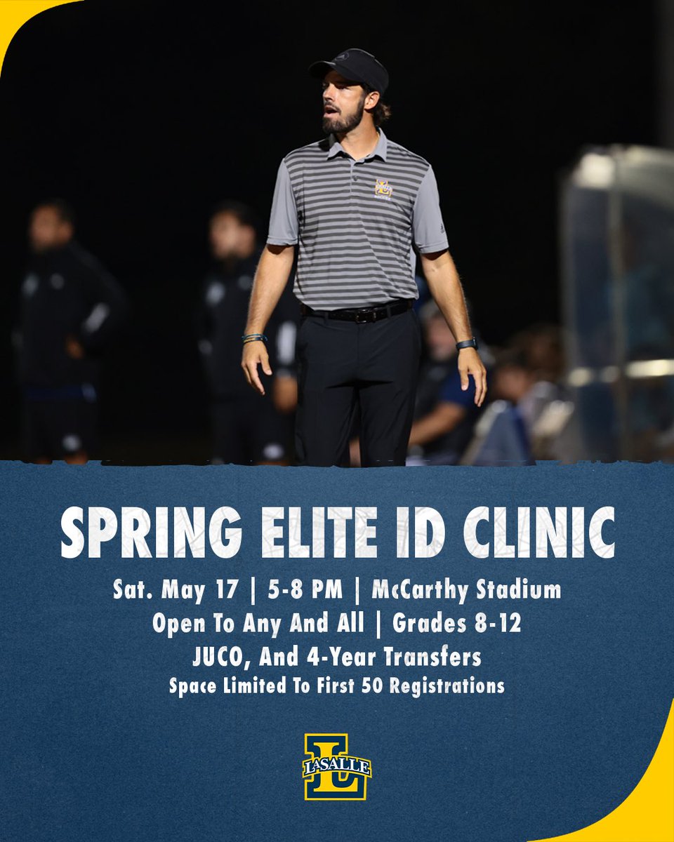 LaSalle_MSOC's tweet image. Another clinic coming 🔜 
Make sure to register for our May camp at blueandgoldsocceracademy.com! For any questions, reach out to Mads Tranberg at tranbergm1@lasalle.edu. Hope to see you there! 

#GoExplorers🔭