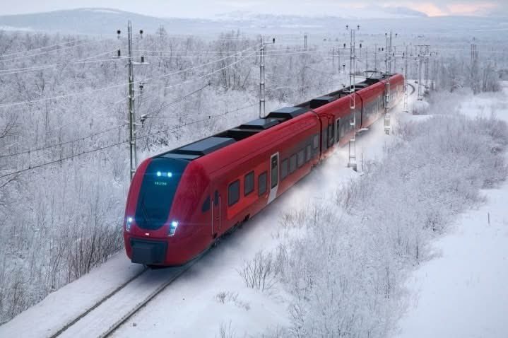 riverolavic's tweet image. #CAF (Construcciones y Auxiliar de Ferrocarriles) Primer #Civity Nordic entregado a Suecia

El tren de cuatro coches se entregó desde la planta de #Beasain (España) a Nässjö (Suecia). Antes de su lanzamiento en 2026, realizará un recorrido de prueba de al menos 20.000 km en la
