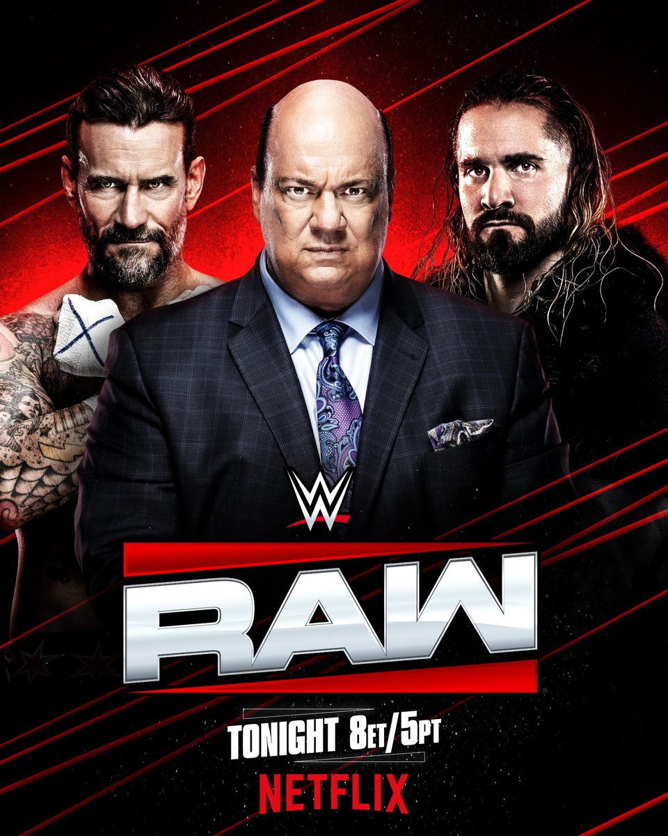 WWE (@wwe) on Twitter photo After the favor was revealed on #SmackDown, <a href="/CMPunk/">player/coach</a>, <a href="/HeymanHustle/">Paul Heyman</a> and <a href="/WWERollins/">Seth Rollins</a> will all be in the building TONIGHT on #WWERaw! 👀
📺 8ET/5PT on <a href="/netflix/">Netflix</a> After the favor was revealed on #SmackDown, <a href="/CMPunk/">player/coach</a>, <a href="/HeymanHustle/">Paul Heyman</a> and <a href="/WWERollins/">Seth Rollins</a> will all be in the building TONIGHT on #WWERaw! 👀
📺 8ET/5PT on <a href="/netflix/">Netflix</a>