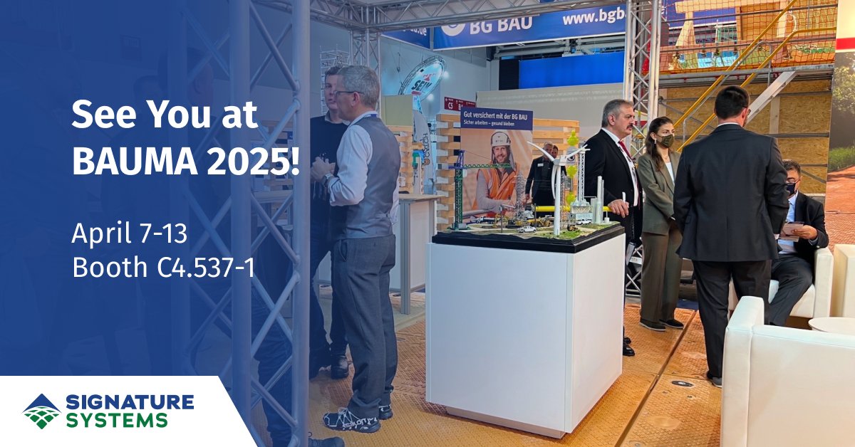 SignatureSystem's tweet image. We’re at BAUMA 2025! 🚧 Stop by our booth to see how our composite mats revolutionize site access for construction, energy, and infrastructure projects worldwide.

📍 Booth C4.537-1  | 📅 April 7-13

Let’s talk about the future of site access!
#BAUMA2025 #Construction #SiteAccess