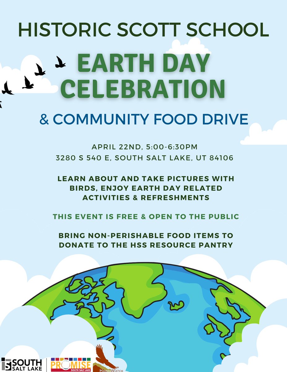 Celebrate Earth Day with Promise South Salt Lake <a href="/promisessl/">Promise SSL</a> at the Historic Scott School on April 22 from 5 pm - 6:30 pm. We'll be there, stop by our table and say hello!  🌎🌱🗓♻️☀️💡
#UCAIR #EarthDay #ShowUCAIR #livetobreathe