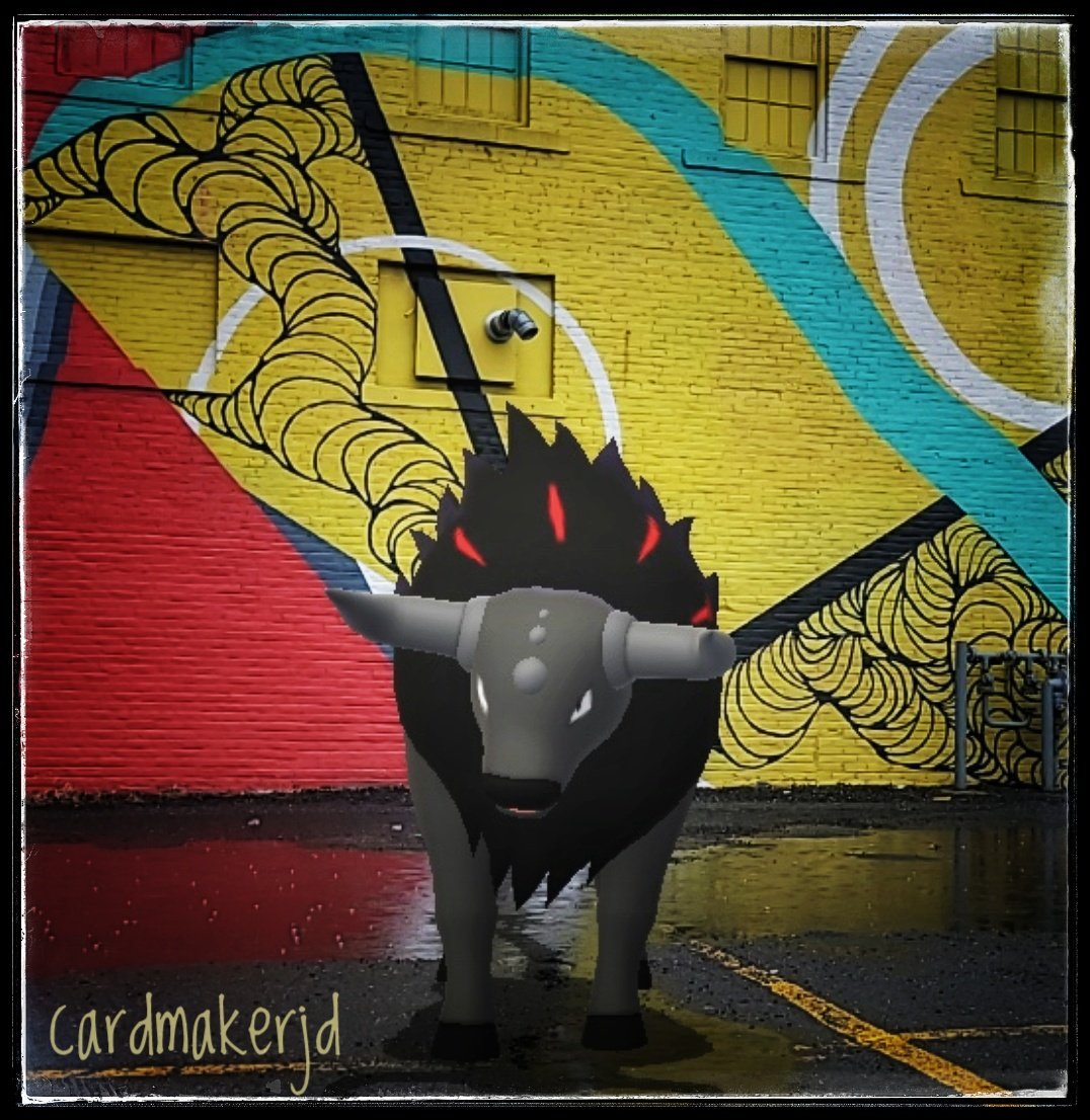 jen_deslauriers's tweet photo. Did everyone get their Paldean Tauros' ? Took this over the weekend when I was downtown โค๏ธ๐๐ฉต #pokemongo #PokemonGOfriends #NianticAR #PokemonGOapp #arpics #snapseed #ARaDay #stunningstyles ๐ฎ https://t.co/LWNKWsvYF9