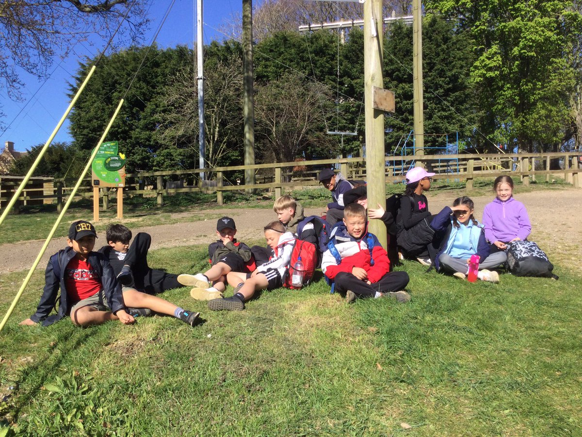 Group 3 relaxing after the Zip Line.