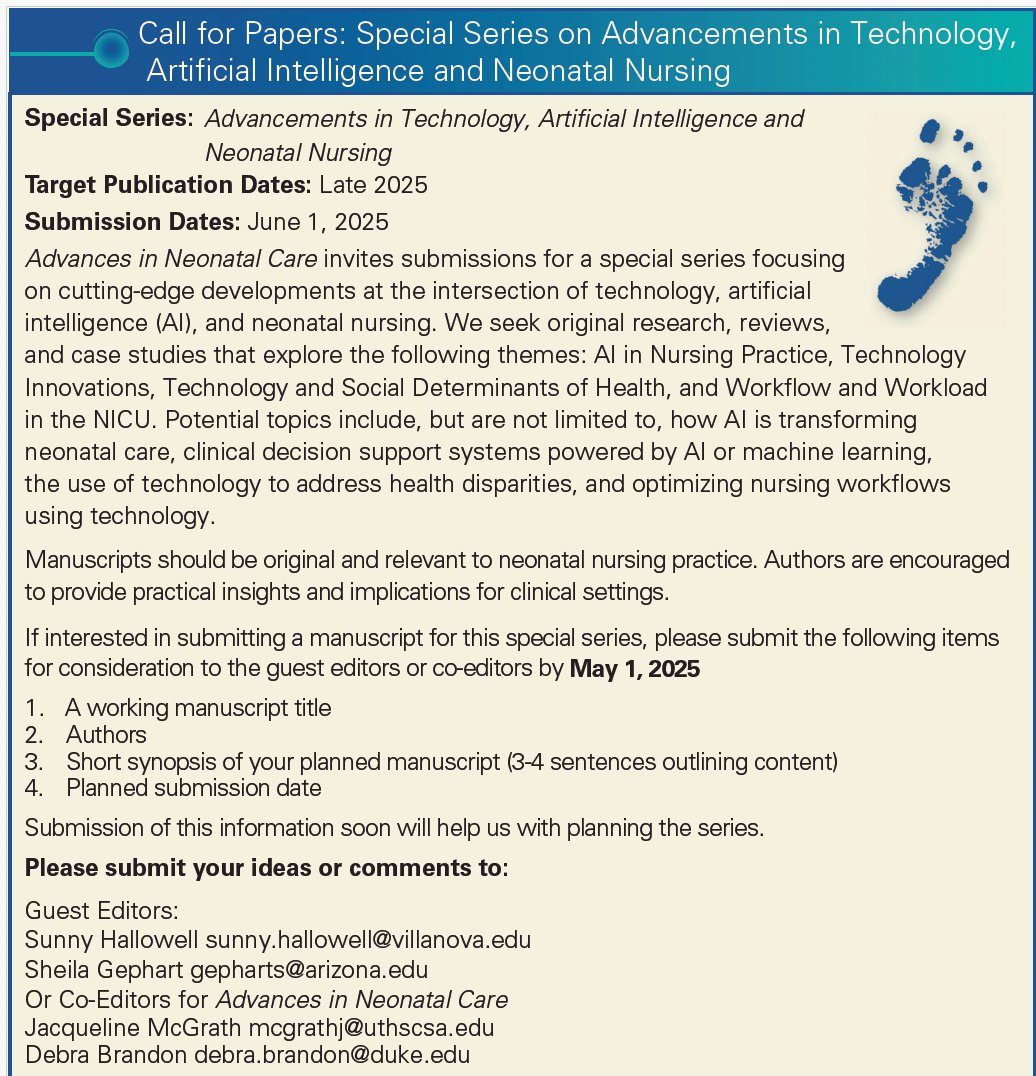 Advances in Neonatal Care tweet media