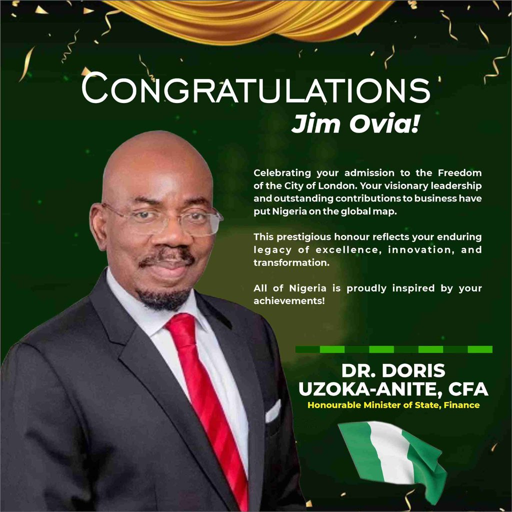 Congratulations Sir. Your admission to the Freedom of the City of London is a great accomplishment.