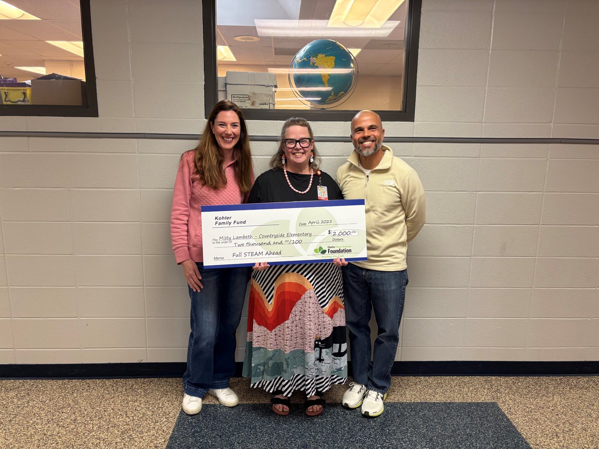 What a way to start Monday!  Our art teacher, Misty Lambeth, received a $2000 grant from the Olathe Public Schools Foundation to implement "Full STEAM Ahead".  Thank you to the Kohler Family Fund and OPSF!